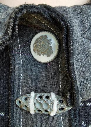 Шерстяное пальто elisa cavaletti шерсть бохо комбинированное8 фото
