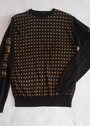 🔥 джемпер guess с шерстью / мужской / slim fit / тонкая вязка/s-m 2