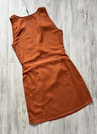 Коротка сукня з вирізами віскоза льон prettylittlething plt 🛍️1+1=3🛍️8 фото