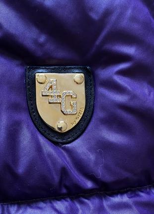 Двухсторонняя жилетка gizia 4g фиолетовая серая без капюшона2 фото