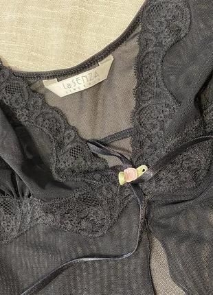 La senza великолепный черный полупрозрачный пеньюар3 фото