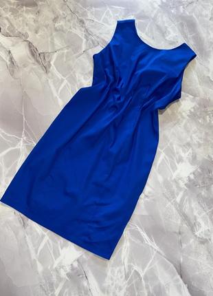 Классическое платье синего цвета1 фото