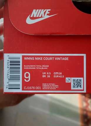 Wmns nike court vintage, 40 размер, 26 см9 фото