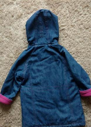 Фірмове джинсове пальто next для дівчинки розм. 104см2 фото