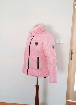 Куртка осінньо-зимова пудрово-рожева9 фото