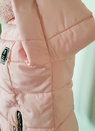 Куртка осінньо-зимова пудрово-рожева16 фото