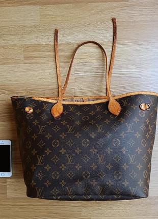 Монограммная сумка, сумочка, шопер louis vuitton monogram shoppers.