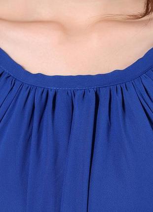 Сукня з шифону розмір s-l королівський синій3 фото