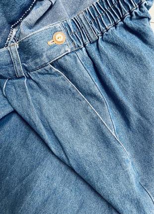 Шорты джинсовые свободного кроя удлиненные3 фото