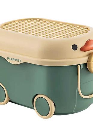 Многофункциональный ящик для хранения игрушек poppet утенок green размер m