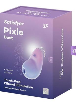 Вакуумный стимулятор с вибрацией satisfyer pixie dust violet/pink 6