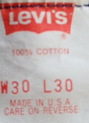 Джинси levi's w30 l30 made in u.s.a4 фото