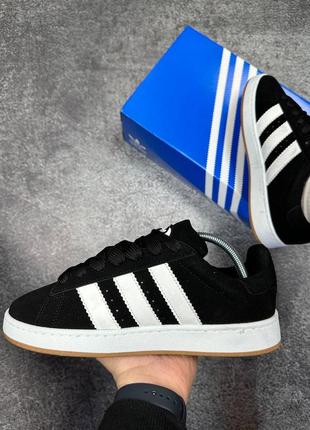 Оригинальные унисекс кроссовки adidas campus black white gum 36-44р.4 фото