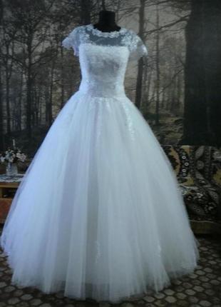 Продаю свадебное платье большого размера ( 54-56)1 фото