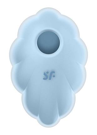 Вакуумный стимулятор с вибрацией satisfyer cloud dancer blue 2
