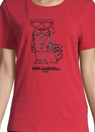 Шикарная стильная брендовая футболка karl lagerfeld ❤️ оригинал