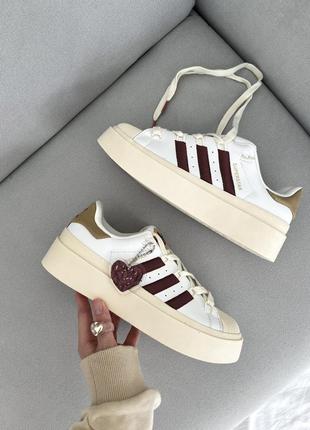 Adidas superstar beige red