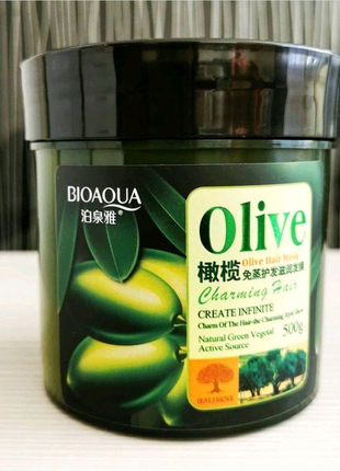 Маска для сухого волосся з маслом оливи bioaqua olive oil, 500ml