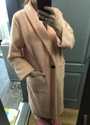 Шерстяное пальто халат oversize4 фото