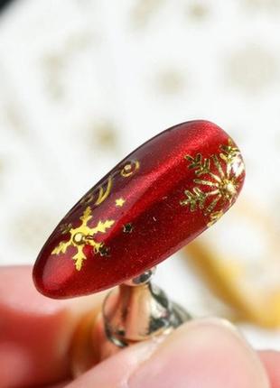 Новорічні наклейки на нігті "сніжинки" - 6,5*5см2 фото