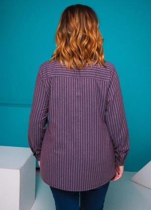 Жіноча сорочка в смужку класична розмір 50-582 фото