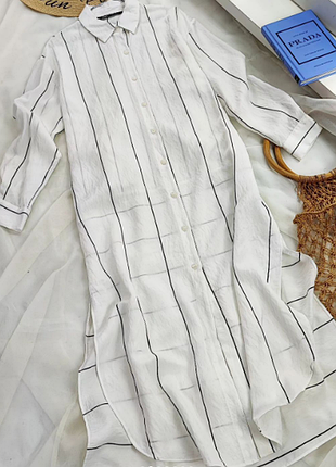 Сукня-сорочка в тонку смужку zara