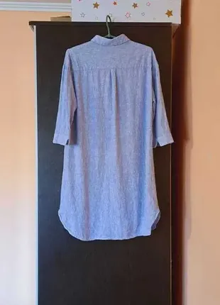 Рубашка, туника, платье oliver bonas, лен, размер s.3 фото