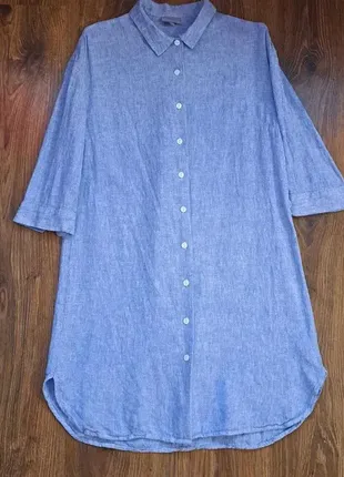 Рубашка, туника, платье oliver bonas, лен, размер s.5 фото