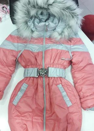 Куртка зимова євро зима, зимова куртка для дівчинки куртка дитяча зима1 фото