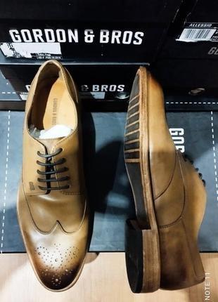 Изысканного дизайна кожаные туфли признанного бренда мужской обуви из нимечки gordon &amp; bros