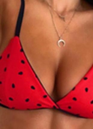 Женский раздельный купальник арбуз s красно-черный2 фото