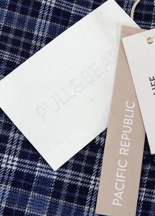 Клетчатая юбка pull&bear синяя в клетку3 фото