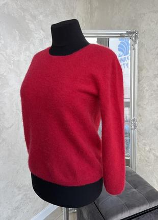 Красивый пушистый красный свитер, 100% кашемир❤️2 фото