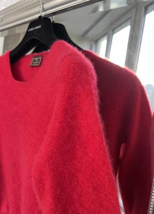 Красивый пушистый красный свитер, 100% кашемир❤️8 фото