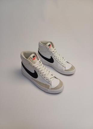 Nike blazer high white, белые высокие кроссовки