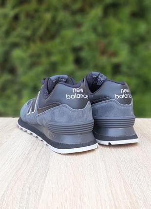 Кроссовки new balance 574 серые на светлой3 фото