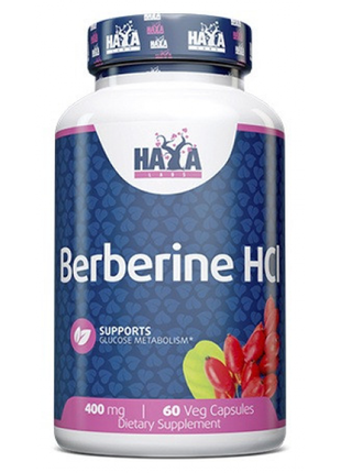 Берберин haya labs berberine hcl 400 мг - 60 веган. капс.