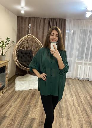 Dimanaf блуза блузка сорочка нова темно зелена4 фото