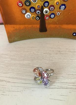 Кільце зі срібла з каменями італія