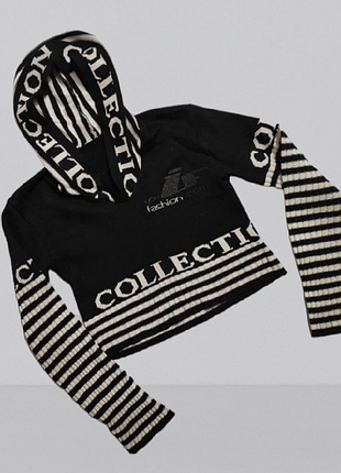 Укороченый, теплый топ, кроптоп с капюшоном, кофта, капюшонка