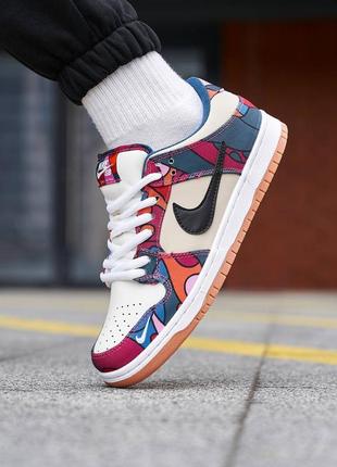 Кросівки найк nike nike sb dunk low parra1 фото