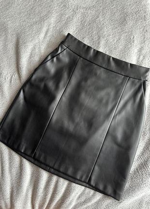 Кожаная юбка / юбка из эко кожи6 фото