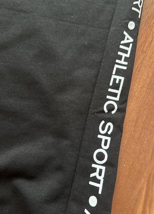Штаны спортивные трикотажные джогеры черные новые6 фото