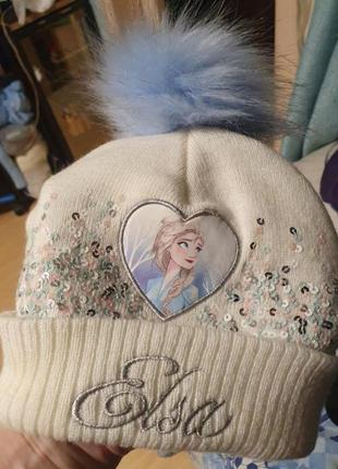 Комплект шапка+горловик frozen2 фото