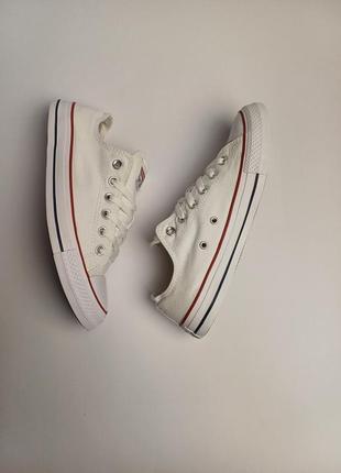 Converse 41, белые низкие кеды3 фото