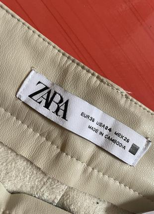 Стильные кожаные штаны брюки zara/новая коллекция9 фото