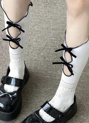 Гольфы носки с бантиками в стиле лоза3 фото