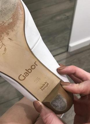 Элегантные белые туфли люкс gabor натуральная кожа мягчайшая 36,5-37 размер6 фото