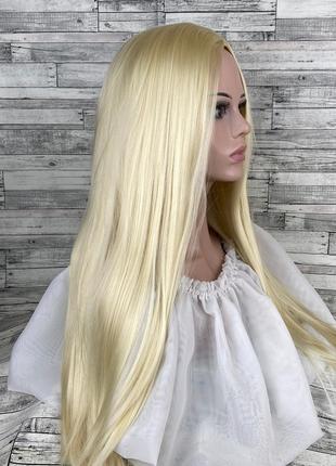 3247 парик блонд с пробором без челки 70см3 фото