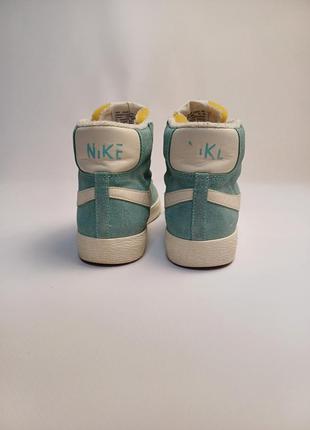 Nike blazer high, голубые кроссовки4 фото